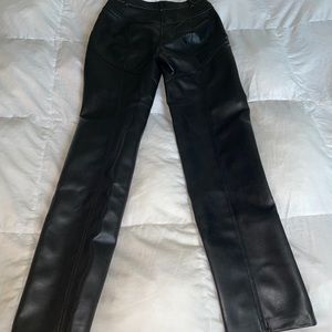 Aritzia Black Leather Pants